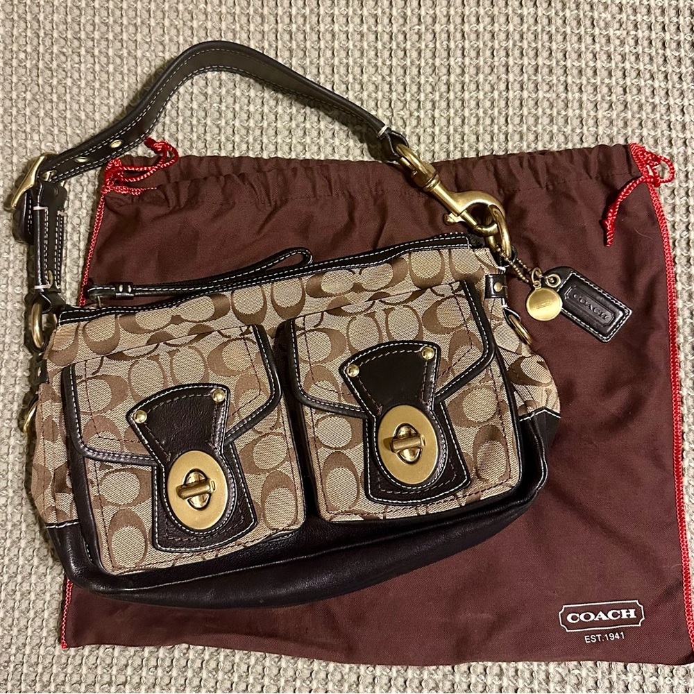 Coach Legacy Satchel with Signature Monogram